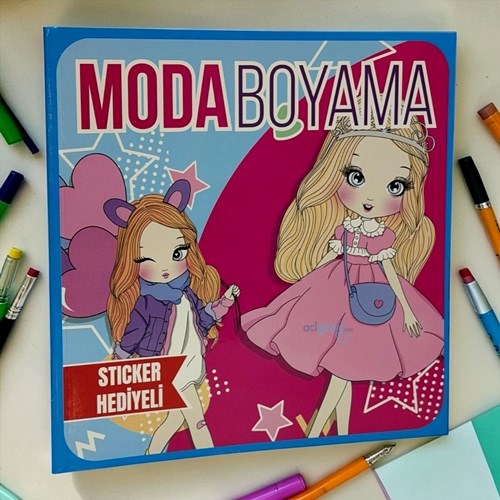 Lilamor Moda Boyama Kitabı Sticker Hediyeli
