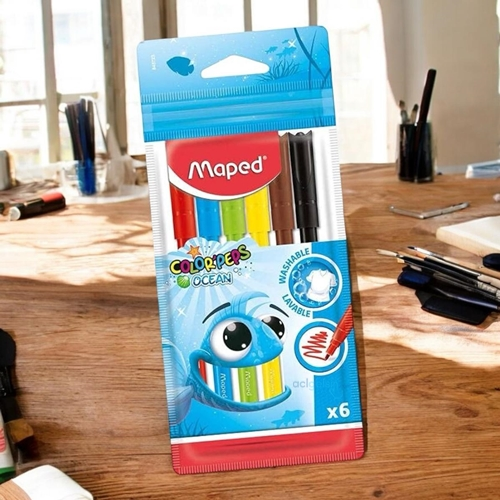 Maped Color Peps Ocean Yıkanabilir Keçeli Kalem 6 Renk