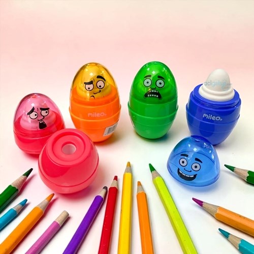 Mas Mileo Egg Head Hazneli Ve Silgili Kalemtraş