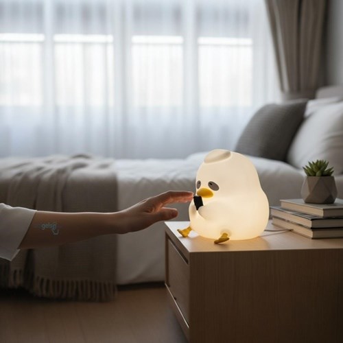 Masa Üstü Ördek Silikon Usb Şarzlı Led Lamba