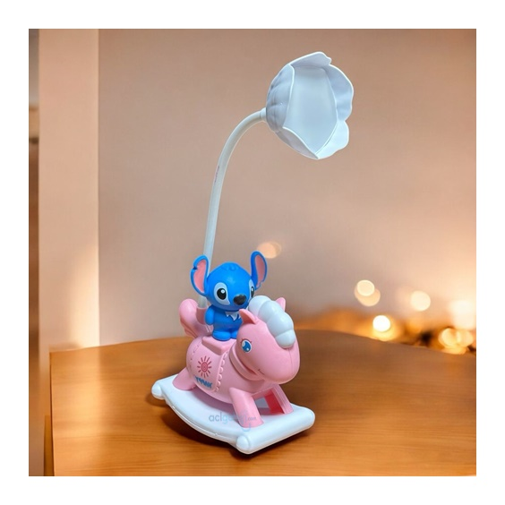 Masa Üstü Sevimli Stitch Usb Pembe Lamba 3/s