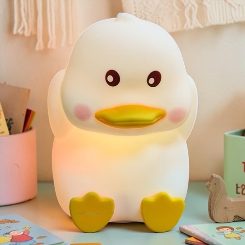 Masa Üstü Silikon Ördek Usb Şarzlı Gece Lambası