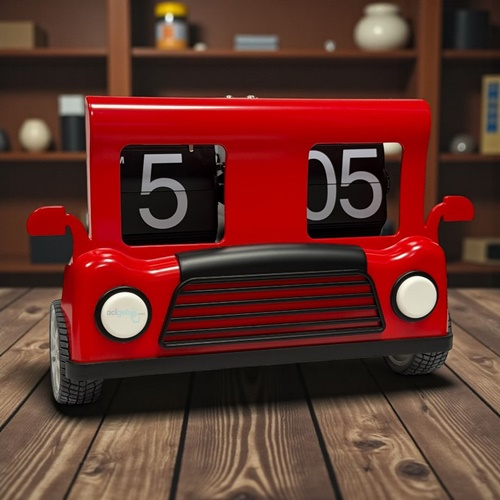 Masaüstü Hareketli Saat Flip Araba Modeli