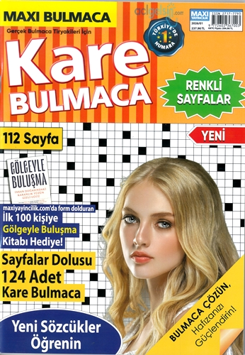 Maxı Kare Bulmaca Ve Kare Karalamaca 2026/1