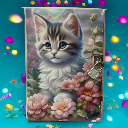 Maxx Kedi Temalı Kilitli Hatıra Defteri