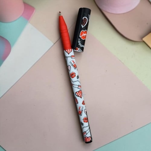 Maxx Vinson Fashion Love Pop Desenli Tükenmez Kalem