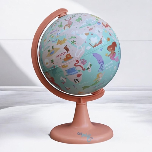 Mermaid Journey Globe + Puzzle (15 Cm Globe-54 Pcs Puzzle)