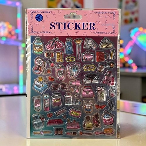 Metalik Baskı Sticker Karışık Figürler