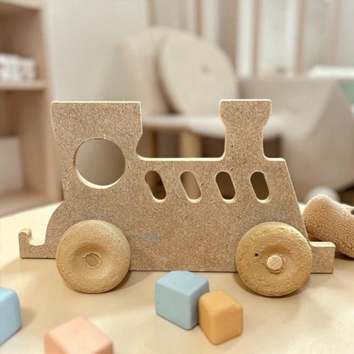 Miart Ahşap Tekerlekli Oyuncak Tren 04