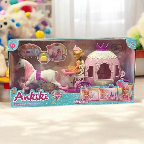 Mini Dolls Ankiki Atlı Araba Seti