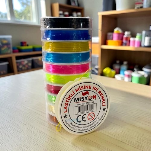 Misyon Misine İpi Renkli Lastikli 0.7mm Tekli
