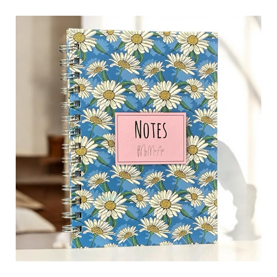 My Mia Art Daisy Midi Sert Kapak Spiralli Defter