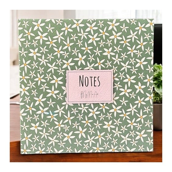 My Mia Art Yeşil Papatya Kenar Baskılı Defter