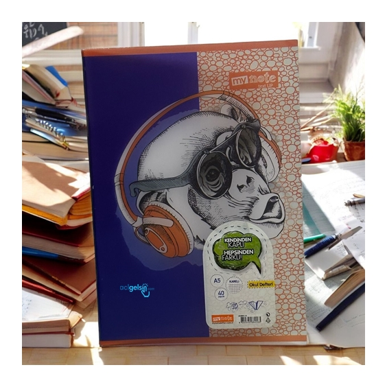 My Note Collection Dikişli Defter A5 40 Yaprak Kareli
