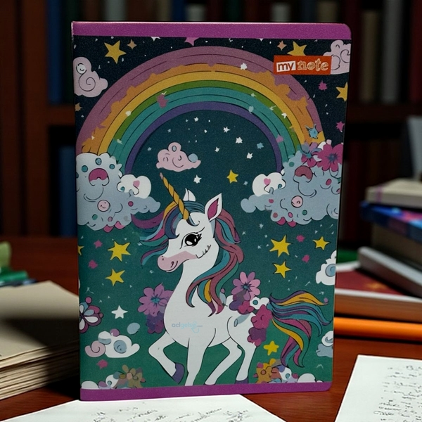 Mynote Muzypp Unicorn Ppkapak 60 Yaprak Defter A4 Çizgili