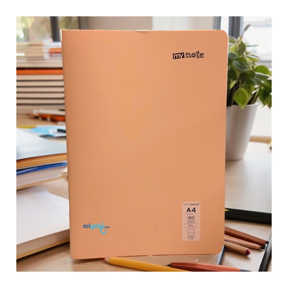 Mynote Text Pastel Defter A4 80 Yaprak Çizgili