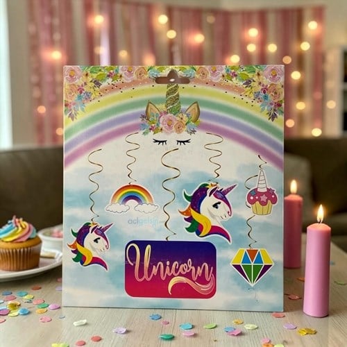Nedi Helezon Parti Süsü 6lı Sarkıt Unicorn