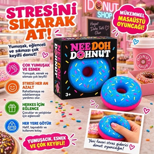 Needoh Jelly Squishy Dohnut Stres Oyuncağı