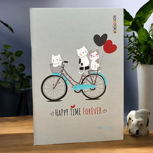 Ninobook Bicycle Cats Not Defteri 64 Yp.çizgisiz