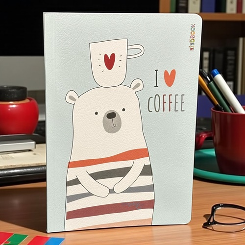 Ninobook Big Coffee Bear Çizgisiz Defter