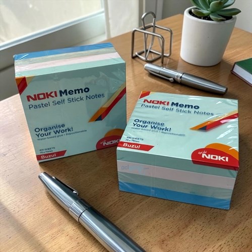 Noki - Memo 75x75mm Pastel Buz Küp Blok 400 Sayfa