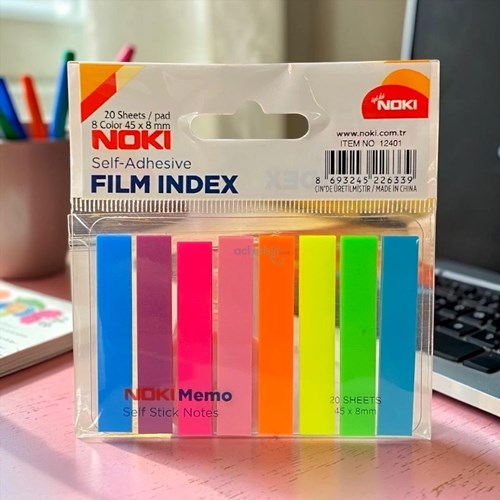 Noki Memo İndex 8 Renkli Film Yapışkanlı Not Kağıdı