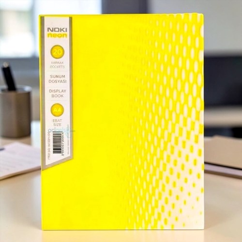 Noki Sunum Dosyası Neon Seri 20 Yaprak A4 Sarı