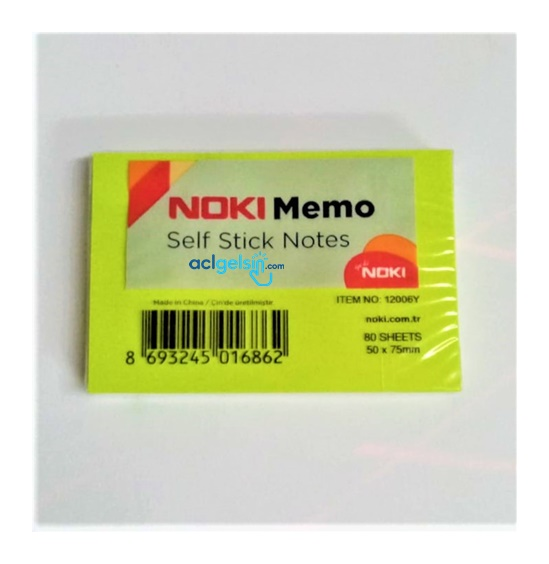 Notix Post-it Yapışkanlı Not Kağıdı Pastel Renk 50x75mm. 80 Syf