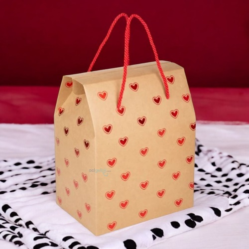 Ogtwo Elite Premium Konsept Tasarım Hediyelik Kutu Çanta Red Kraft Bag