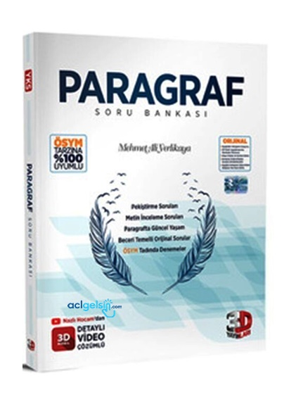 Paragraf Soru Bankası Tamamı Video Çözümlü 3d Yayınları