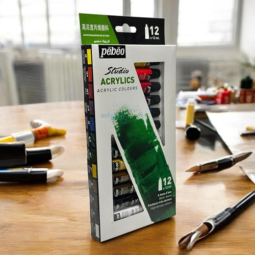 Pebeo Studio Akrilik Boya 12 Renk 12ml