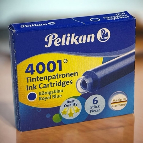 Pelikan 4001 Dolmakalem Mürekkep Yedek Kartuşu Mavi 6 Lı