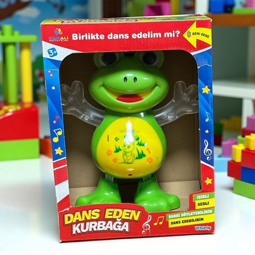 Pilli Işıklı Müzikli Danscı Kurbağa Oyuncak