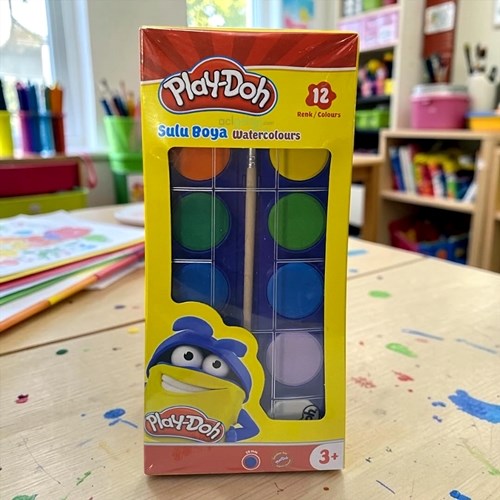 Play-doh 12 Renk Sulu Boya / Büyük 28 Mm