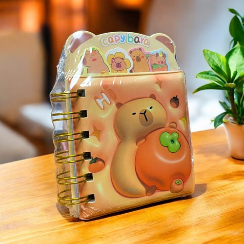 Pofuduk Kapak Spiralli Ayraçlı Not Defteri Stitch/capybara Karakterler