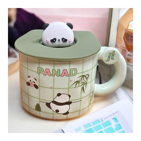 Porselen Kupa Bardak Sevimli Panda