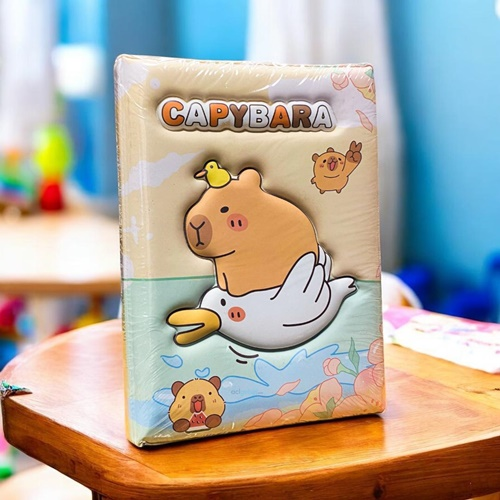 Pufuduk Kabartmalı Kapak Not Defteri Capybara&stitch A5