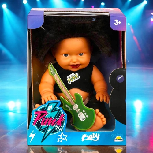 Punk Nil Siyah Saçlı Bebek