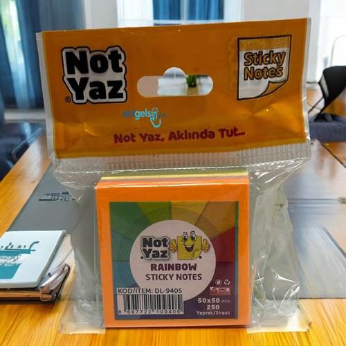 Rainbow Küp Arkası Yapışkanlı Not Kağıdı 50x50 Mm