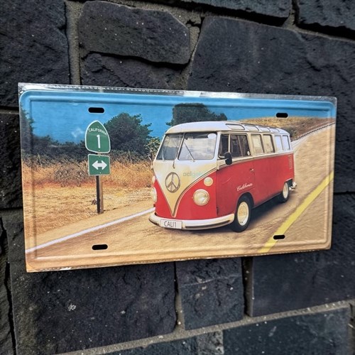 Retro Classic Volkswagen Minibüs Metal Kabartma Plaka