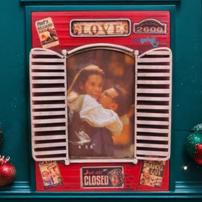 Retro Dekoratif Metal Çerçeve Panjur Temalı