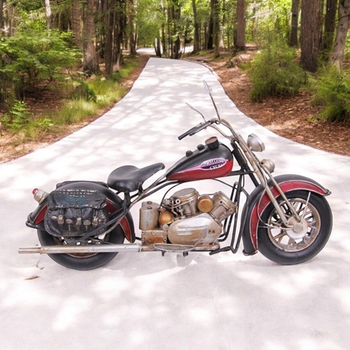 Retro Dekoratif Metal Motorsiklet