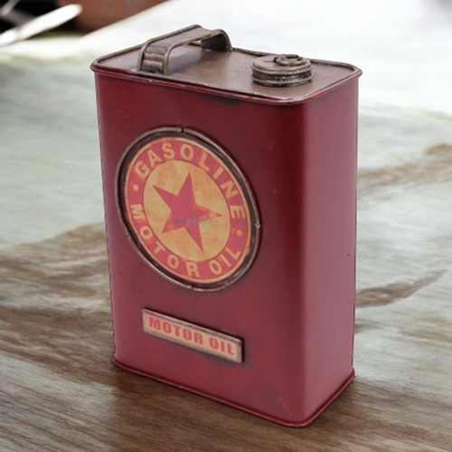 Retro Dekoratif Metal Yakıt Bidonu Kumbara