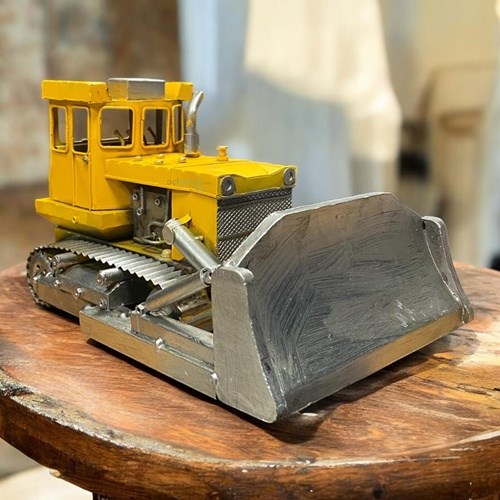 Retro Metal Dekoratif Klasik Bulldozer Modeli