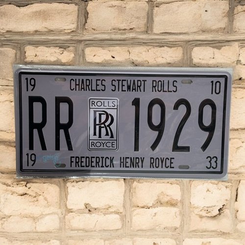 Retro Rolls Royce Metal Kabartma Plaka