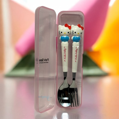 Sanrio Hello Kitty Metal Çatal Kaşık Seti