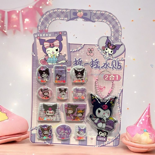 Sanrio Kuromi & Cinnemaroll Sulu Sticker Seti