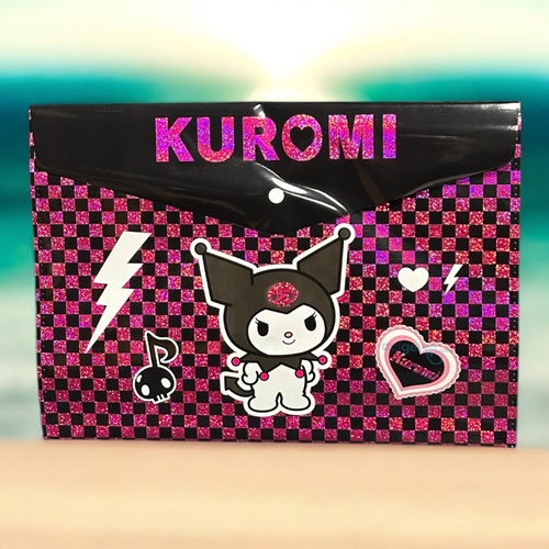 Sanrio Kuromi Çıtçıtlı Dosya 12x20 Cm
