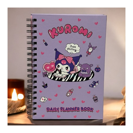 Sanrio Kuromi Spiralli Daily Planner Stikerli Konuşan Ajanda