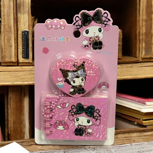 Sanrio Kuromi Ve Arkadaşları İkili Mini Zincirli Not Defteri